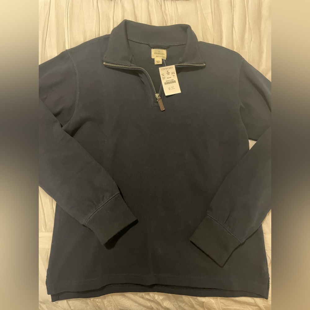 NWT JCrew Crewcuts Half Zip Cotton Pullover